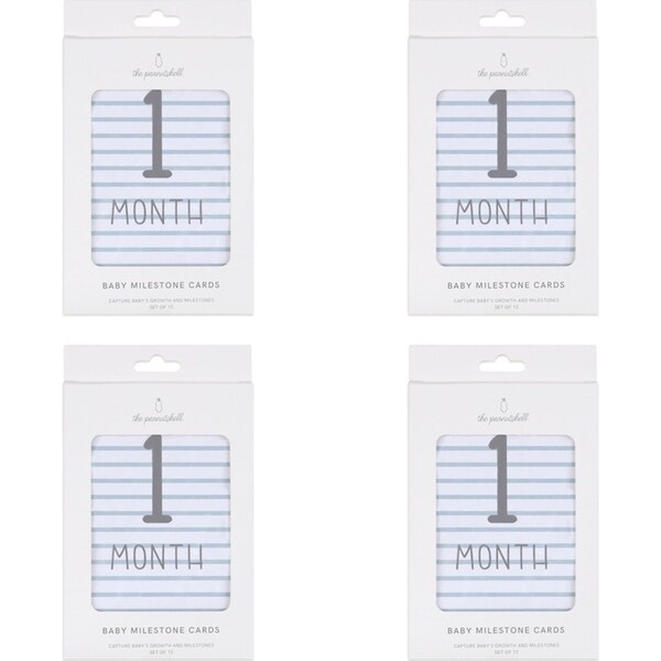 4x The Peanutshell Dino Dreams Milestone Learning Cards Infant/Baby Nursery