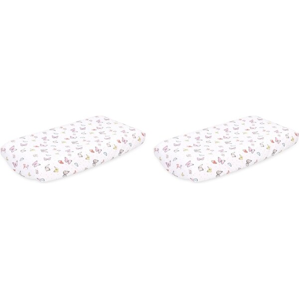 2x 2pc The Peanutshell Whisper Butterfly Size Bassinet Sheets Baby Nursery Decor
