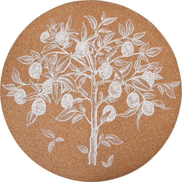 LVD Cork Placemat S4 Topiary Decorative Home Kitchen Tabletop Decor 30x30cm