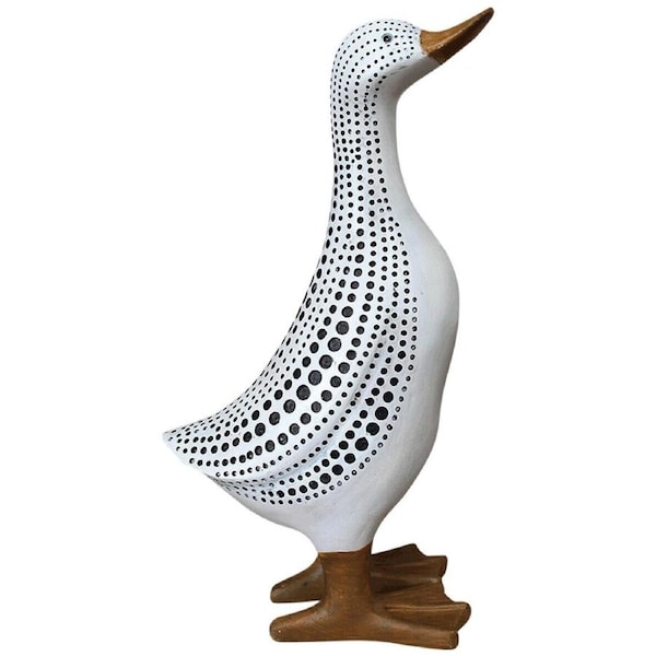 LVD Polyresin Duck Black Dots Sculpture Figure Home/Office Decor 30.5cm Tall