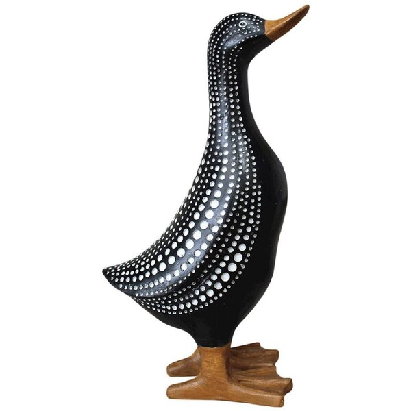 LVD Polyresin Duck White Dots Sculpture Figure Home/Office Decor 30.5cm Tall