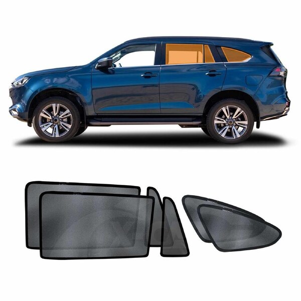 Port Rear Window Sun Shade for Isuzu MU-X MUX 2022-Onwards Car Sun Blind Mesh