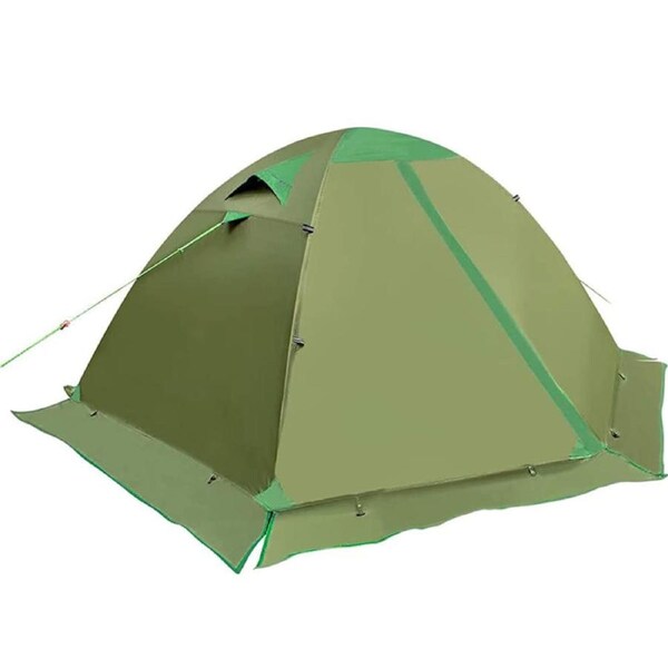 Nevenka Camping Tent Waterproof Ultralight Backpacking Double Layer Tent Easy Set Up-Green 2 Person