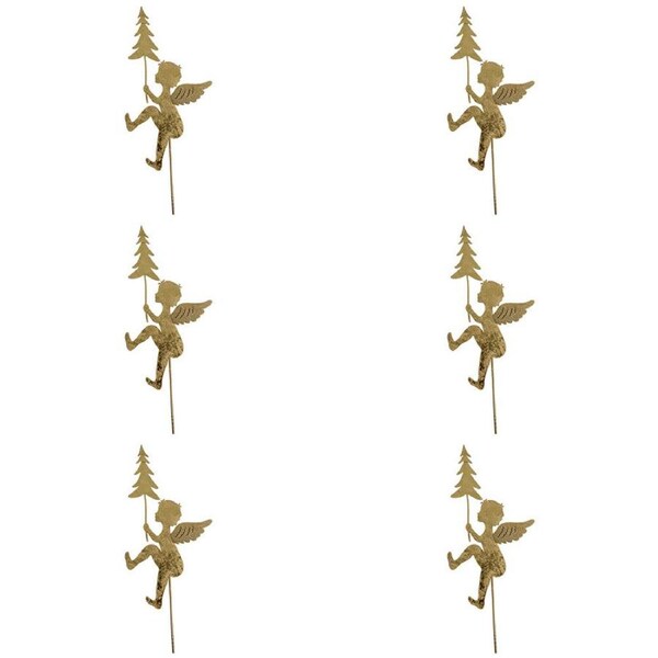 6x LVD Metal Cherub Tree Pot/Planter Stake Christmas Home/Garden Decor 57cm
