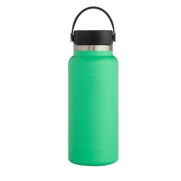 Nevenka Stainless Steel Thermos Cup Wide Mouth Water Bottle for Outdoor Travel-MintGreen 40OZ