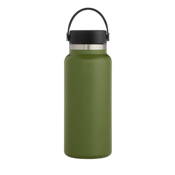 Nevenka Stainless Steel Thermos Cup Wide Mouth Water Bottle for Outdoor Travel-Army Green 40OZ