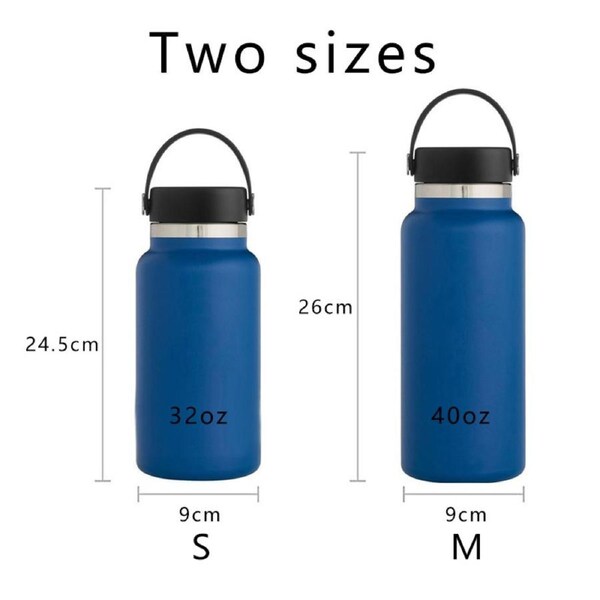Nevenka Stainless Steel Thermos Cup Wide Mouth Water Bottle for Outdoor Travel-SunFollow 40OZ