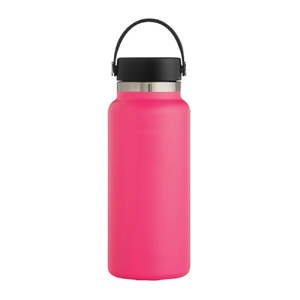 Nevenka Stainless Steel Thermos Cup Wide Mouth Water Bottle for Outdoor Travel-Pink 40OZ