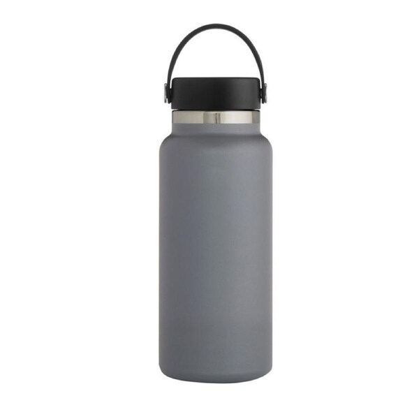 Nevenka Stainless Steel Thermos Cup Wide Mouth Water Bottle for Outdoor Travel-Grey 40OZ