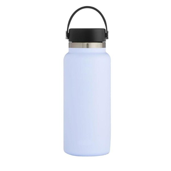 Nevenka Stainless Steel Thermos Cup Wide Mouth Water Bottle for Outdoor Travel-Fog 32OZ