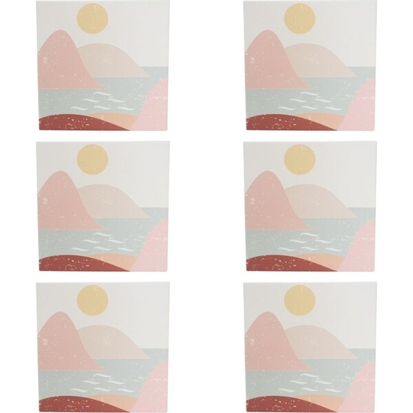 6x LVD Trivet Travel Life 2 Decorative Ornament Home/Office Decor 20x20cm Square