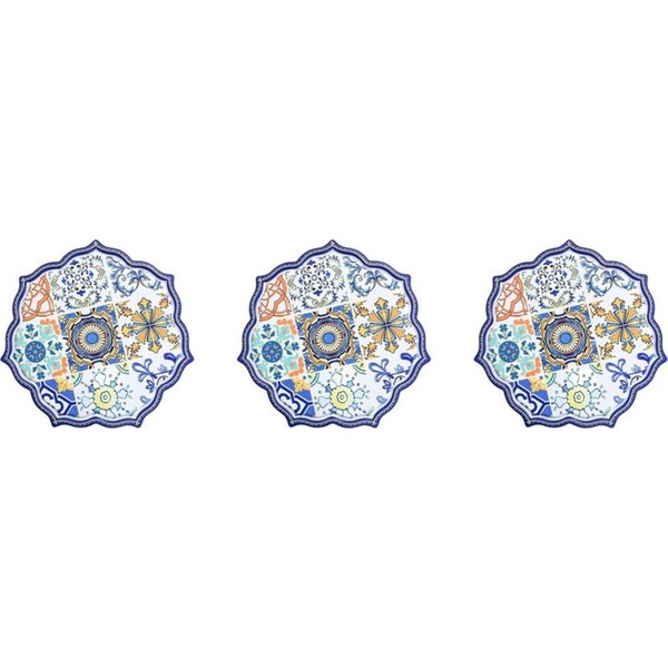 3x LVD Metal Trivets Moroc Placemat/Tablemat Home/Kitchen Decor 20cm Assorted