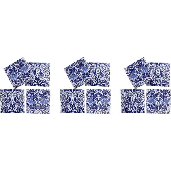 3x 4pc LVD Porcelain Coasters Mythical Rabbitbird Home/Kitchen Decor 10cm Sqr