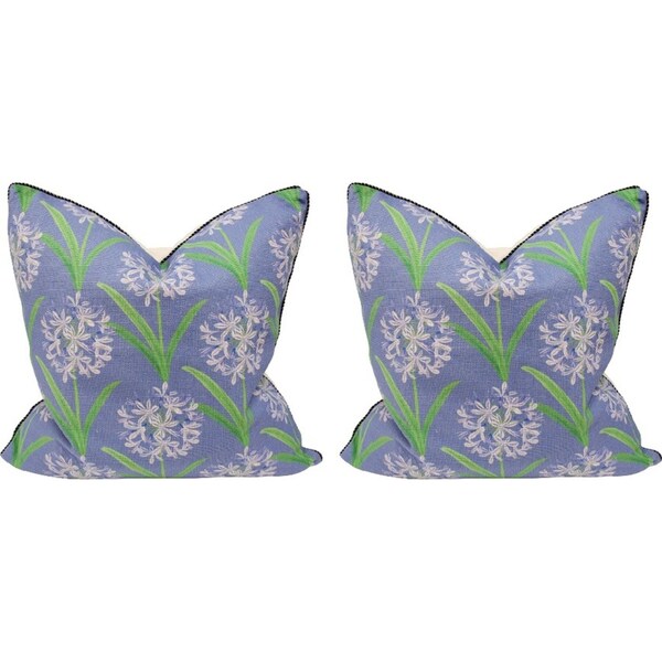 2x LVD Cushion African Agapanthus Lily Throw Pillow Home/Lounge Decor 50cm Sqr