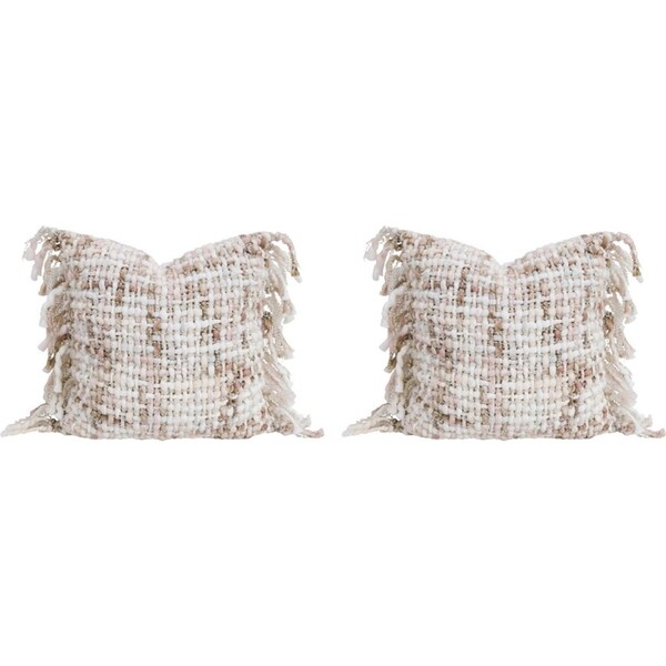 2x LVD Cushion Chunky Knit Pebble Throw Pillow Home/Lounge/Sofa Decor 50cm Sqr