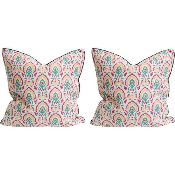 2x LVD Cushion Buta Leaf Decorative Throw Pillow Home/Lounge Decor 50cm Square