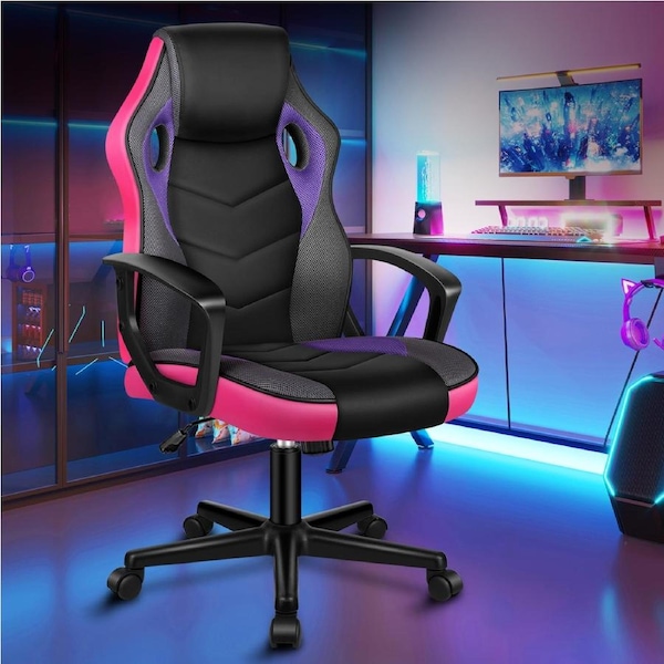ALFORDSON Gaming Chair Racing Office Executive Computer Seat Work Purple