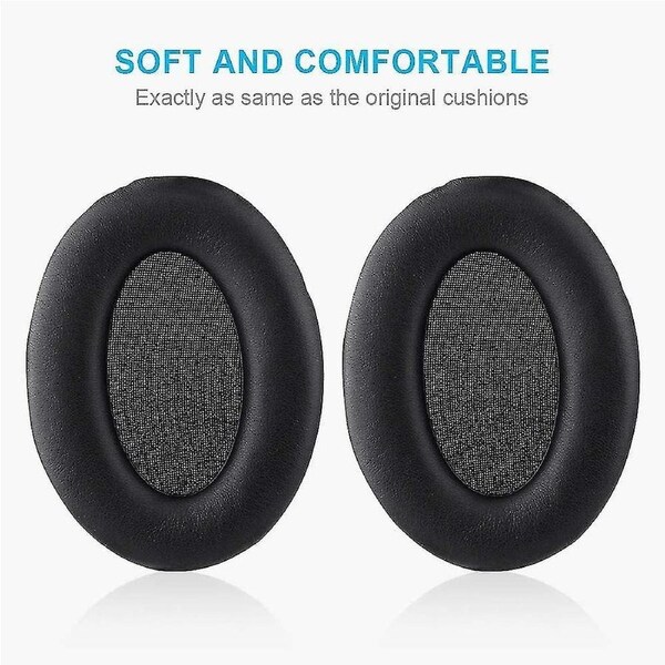 Earpads For Sony Wh-1000xm3 Wireless Headphones, Replacement Ear Cushion Pads-protein Leather Black