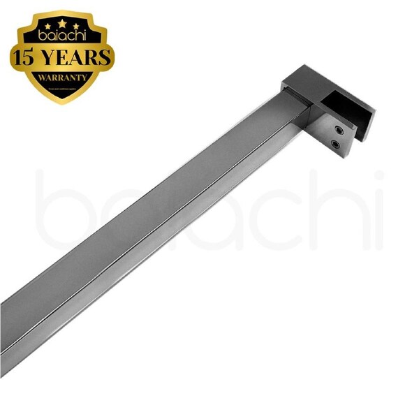 Shower Screen Glass Panel Stabiliser Support Bar Gun Metal Adjustable Up To 1200mm