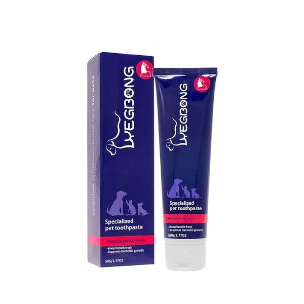 Pet Oral Care Cats Dogs Clean Bad Breath Tartar Stains Teeth Whitening Kit
