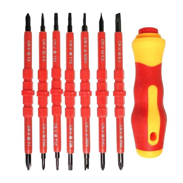 7Pcs Insulated Screwdriver Set Electrical Maintenance Kit Professional Tools