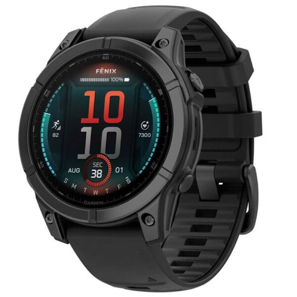 Garmin Fenix E Watch - Slate Grey Steel w Black