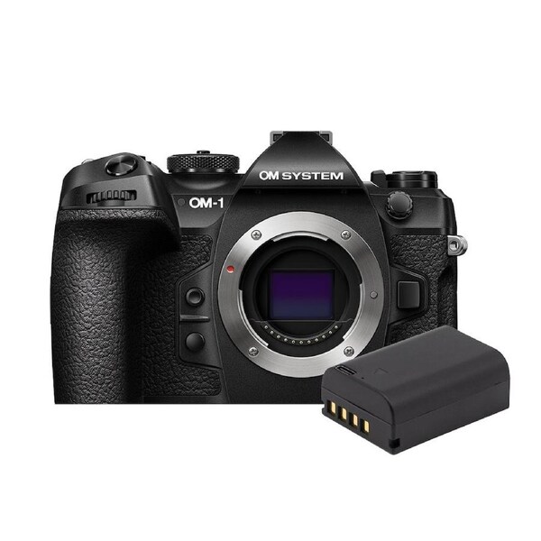 OM SYSTEM OM-1 Mark II Black Body Only w/Promaster BLX-1 Battery Bonus CS Camera