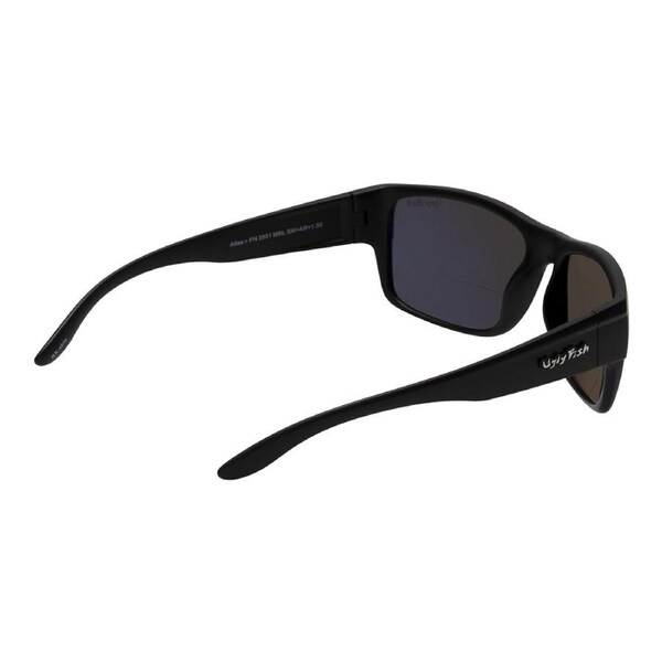Ugly Fish Atlas PN3551 +2.50 Bifocal TR-90 Black Frame/Smoke Lens Sunglasses