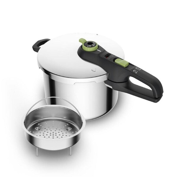 Tefal Secure Trendy Induction Stainless Steel Pressure Cooker - 6 Litre