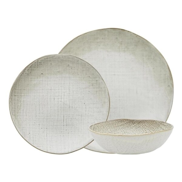 Ecology Linen 12 Piece Dinnerset - Birch