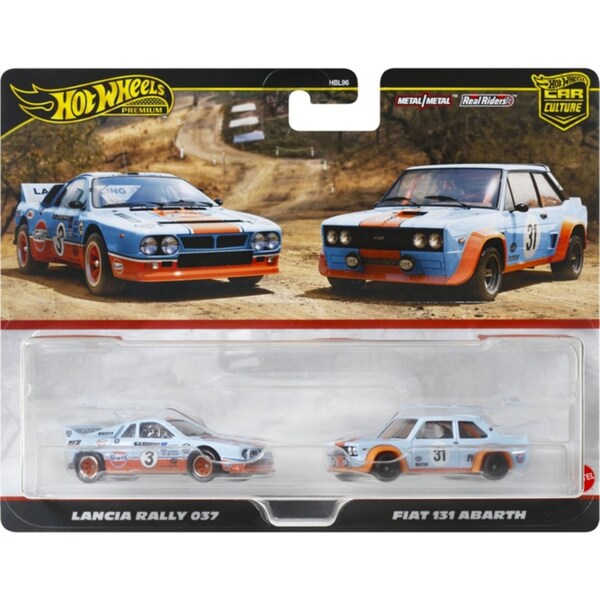 Hot Wheels Premium Car Culture 2-Pack Lancia Rally 037 and Fiat 131 Abarth