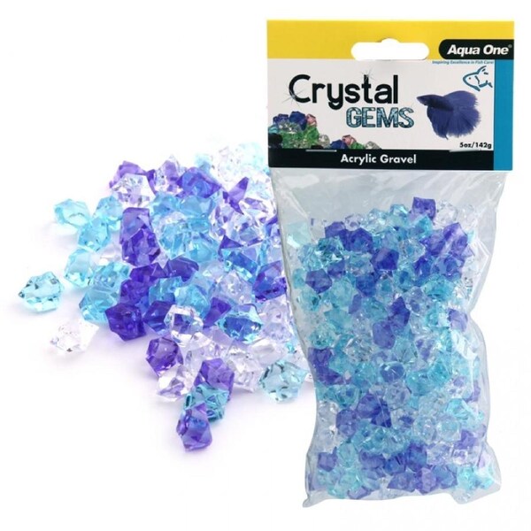 Aqua One Crystal Gems Acrylic Gravel Frosty Blue 145g 12305