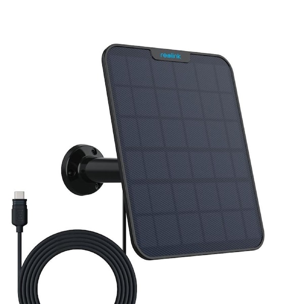 Reolink Solar Panel 6W Power Supply for Reolink Battery Wireless Security Cameras (Black)