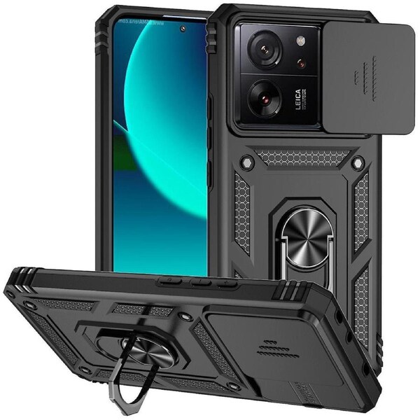 For Xiaomi 13T Pro/ 13T/ Redmi K60 Ultra Phone Case Camera Protection Ring Kickstand Cover