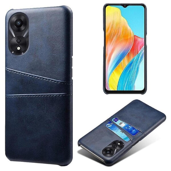 For Oppo A38 4g / A18 4g Case Drop-proof Pu Leather+pc Phone Protector With 2 Card Holders