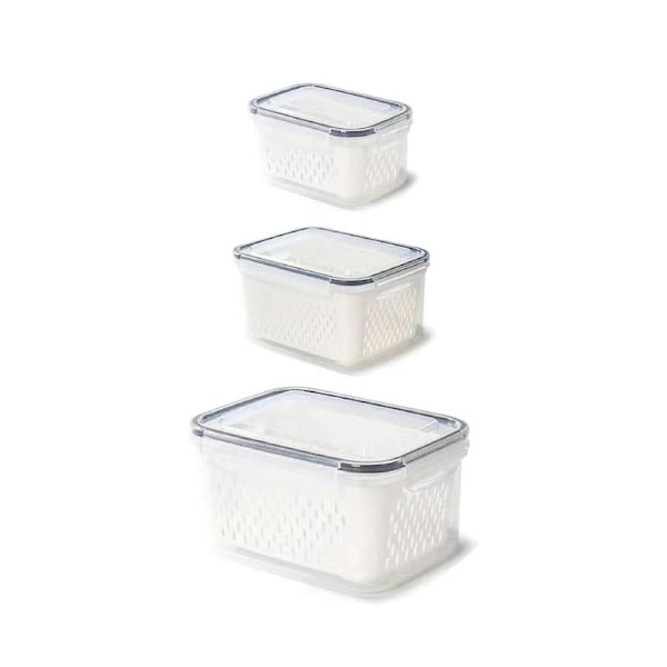 JOYBUY Double-layer Drain Sealed Box - Food-grade Thickened Kitchen Storage Container