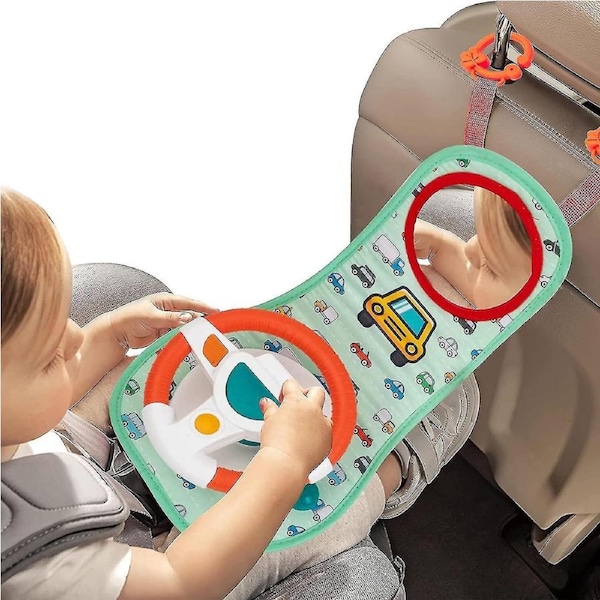 Baby Car Seat Toys For Infants, Baby Kids Eletric Simulation Steering Wheel Toy Driving Educational