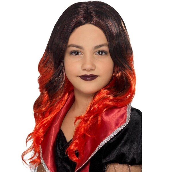 Red Witch Brown and Red Long Kids Halloween Wig
