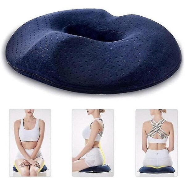 Donut Tailbone Pillow Hemorrhoid Pillow - Pain Relief Hemmoroid Treatment, Bed