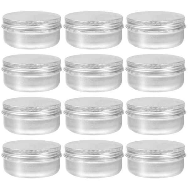 18pcs Aluminum Storage Cans Metal Containers Small Tins for Candies Tea Leaves Cosmetics
