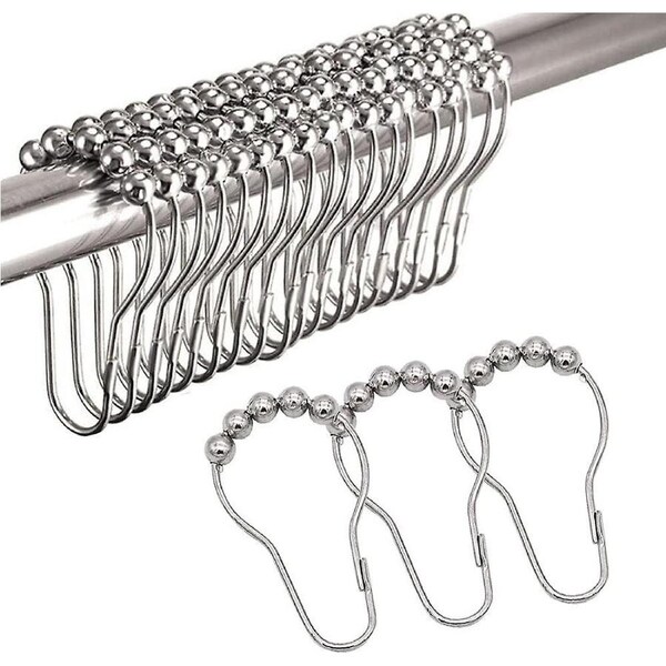 Curtain Rings 24 Pieces Curtain Hooks Shower Curtain Rings Shower Curtain Rings Shower Curtain Rings Shower Curtain Rings Curtain Rod Rings With 5 Rol