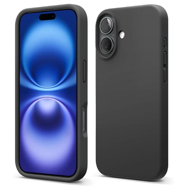 Apple iPhone 16 Plus (6.7") Black Ultra Slim Premium TPU Gel Back Case by MEZON – Wireless Charging Compatible (iPhone 16 Plus, Gel Black)