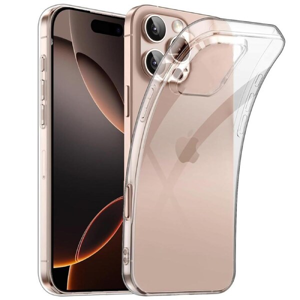 Apple iPhone 16 Pro (6.3") Ultra Slim Premium Crystal Clear TPU Gel Back Case by MEZON – Wireless Charging Compatible (iPhone 16 Pro, Gel)