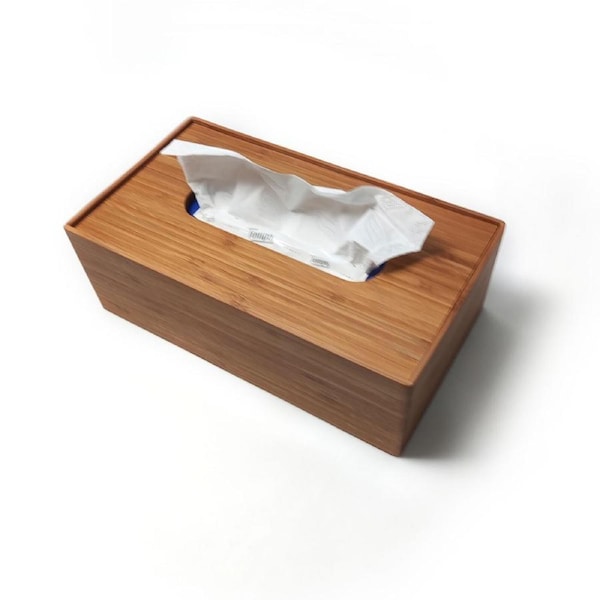 Bamboo Tissue Dispenser Box Holder
