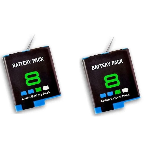 2 Pack - GoPro Compatible AHDBT801 Battery for Go Pro Hero 8 Hero 7 Hero 6 Hero 5 AHDBT-801
