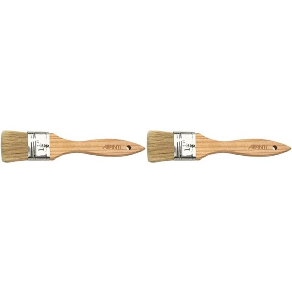 2x Avanti 3.8cm European Beechwood Pastry Brush Cooking/Baking BBQ Utensil NAT