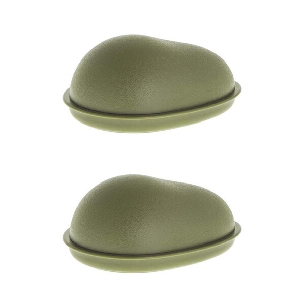 2x Avanti Plastic Avocado Saver Kitchen Storage Container Fresh Fruit Keeper GRN