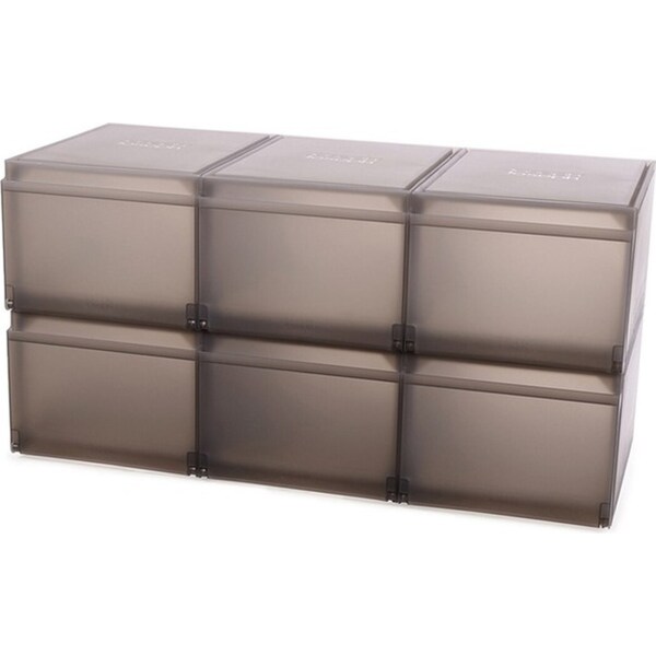 6pc Joseph Joseph ShoeCase Premium Shoe Storage Box Stackable Front-Drop 37.5cm