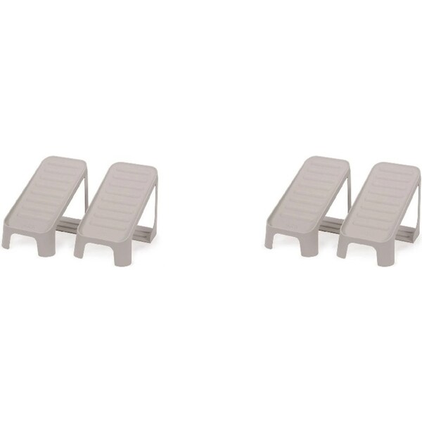 2x 2pc Joseph Joseph Shoe-in Single Shoe Caddy Organiser Tray/Rack 26.2cm White