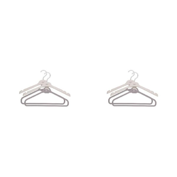 2x 2pc Joseph Joseph Orderly Suit & Coat Wardrobe Hanger Hanging Organiser Ecru